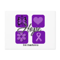 Crohns Disease Hope Love Inspire Awareness postcards