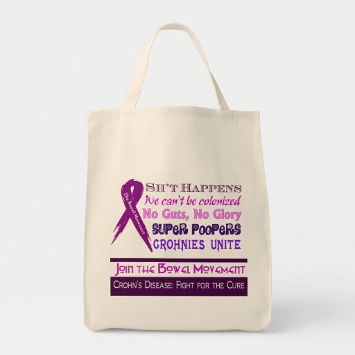 Crohn's Disease Humor Grocery Tote Bag Zazzle