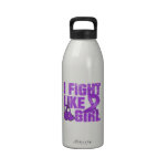Crohns Disease I Fight Like A Girl (Grunge) water bottles