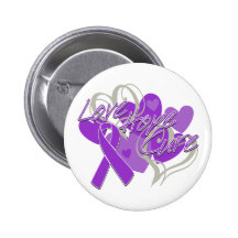 Crohn's Disease Love Hope Cure Pinback Buttons