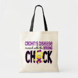 Crohn's Disease Messed With The Wrong Chick Canvas Bag