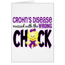 Crohn's Disease Messed With The Wrong Chick Greeting Card
