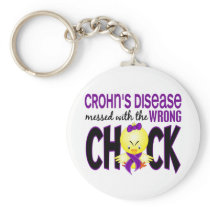 Crohn's Disease Messed With The Wrong Chick Keychain