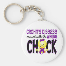 Crohn's Disease Messed With The Wrong Chick Keychain