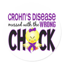 Crohn's Disease Messed With The Wrong Chick Sticker