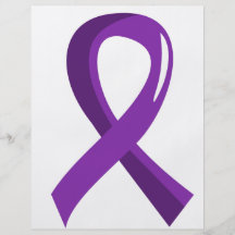 Crohn's Disease Purple Ribbon 3 Flyer Design