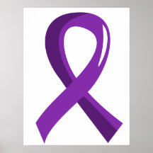 Crohn's Disease Purple Ribbon 3 Print