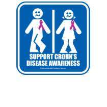 Crohn's Disease Restroom Sign t-shirts by fightcancertees Crohn's Disease Restroom Sign t-shirts