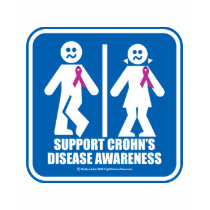 Crohn's Disease Restroom Sign t-shirts by fightcancertees Crohn's Disease Restroom Sign t-shirts