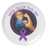Crohn's Disease - Rosie The Riveter - We Can Do It Dinner Plates