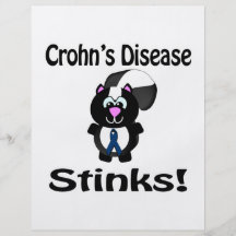 Crohns Disease Stinks Skunk Awareness Design Full Color Flyer