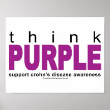 Crohn's Disease Think Purple Print