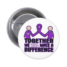 Crohn's Disease Together We Will Make A Difference Pinback Button