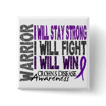 Crohn's Disease Warrior Pin