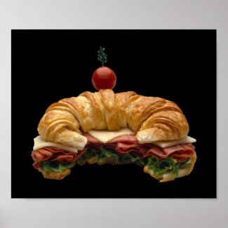 Croissant Sandwich Poster