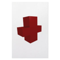 croix rouge custom stationery