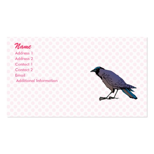 Cromulus Crow Business Cards (front side)