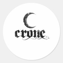 crone round sticker