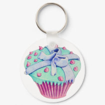 Crooked Cupcake Keychain