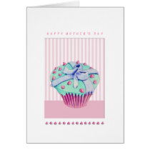 Crooked Cupcake pink Mother's Day Card cards