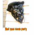 Crooked gargoyle says: That was some party shirt