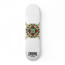 Crooks & Castles Bulls Eye Link (White) Skateboard