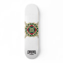 Crooks & Castles Bulls Eye Link (White) skateboards