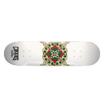 Crooks & Castles Bulls Eye Link (White) skateboards