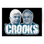 CROOKS: Chris Dodd and Barney Frank Greeting Card