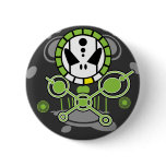 Crop Circle Skull Pinback Button