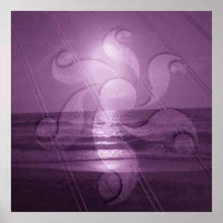 Crop Circle Sunset -Dark Purple print