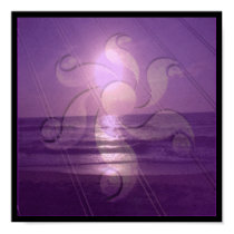 Crop Circle Sunset (purple collage) posters by ET_Vaughn Crop Circle Sunset (purple collage) posters