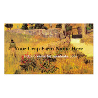 Crop farm business card business card template