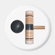Croquet Ball and Mallet Fridge Magnet