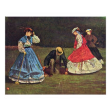 Croquet By Homer Winslow (Best Quality) Announcements