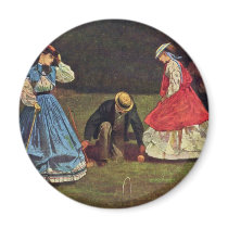 Croquet By Homer Winslow (Best Quality) Refrigerator Magnet