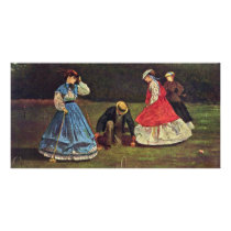 Croquet By Homer Winslow (Best Quality) Photo Card Template