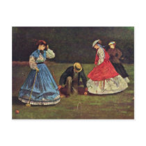 Croquet By Homer Winslow (Best Quality) Postcard
