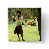Croquet, c.1878 pinback buttons