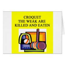 CROQUET GREETING CARD
