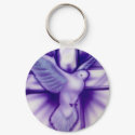 Cross and Dove keychains by KarenCharin0 Cross and Dove keychains