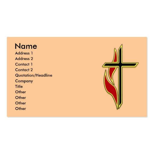 CROSS AND FLAME BUSINESS CARDS