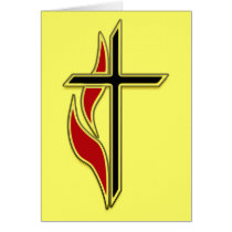 CROSS AND FLAME GREETING CARDS