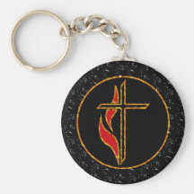 Cross and Flame Keychains