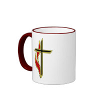 CROSS AND FLAME COFFEE MUG