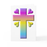 Cross and hearts #2 ( 3-D pastel ) Cards