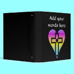 Cross and hearts #5 ( 3-D pastel ) binders