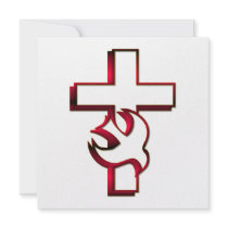 Cross and Holy Spirit / Holy Ghost Personalized Invites