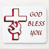 Cross and Holy Spirit / Holy Ghost Mouse Pad