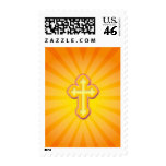 CROSS AND SUN RAYS postage